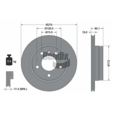 BENDIX Braking féktárcsa BDS1242 autóalkatrész