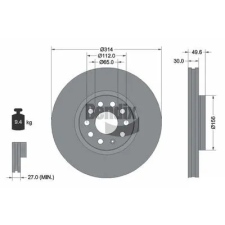 BENDIX Braking féktárcsa BDS1283HC autóalkatrész