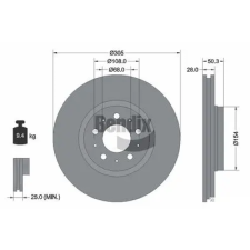 BENDIX Braking féktárcsa BDS1332 autóalkatrész