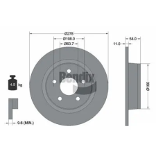 BENDIX Braking féktárcsa BDS1420 autóalkatrész