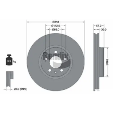 BENDIX Braking féktárcsa BDS1488HC autóalkatrész