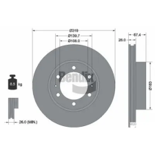 BENDIX Braking féktárcsa BDS1535 autóalkatrész