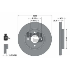BENDIX Braking féktárcsa BDS1591 autóalkatrész