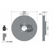 BENDIX Braking féktárcsa BDS1707HC autóalkatrész