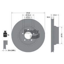 BENDIX Braking féktárcsa BDS1759HC autóalkatrész