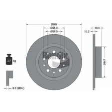 BENDIX Braking féktárcsa BDS1849 autóalkatrész
