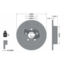 BENDIX Braking féktárcsa BDS2258 autóalkatrész