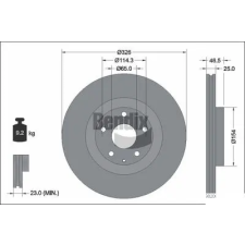 BENDIX Braking féktárcsa BDS2289 autóalkatrész