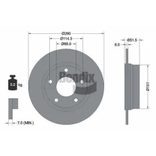 BENDIX Braking féktárcsa BDS2327 autóalkatrész