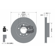 BENDIX Braking féktárcsa BENDIX Braking BDS1107 féktárcsa