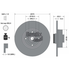 BENDIX Braking féktárcsa BENDIX Braking BDS1108 féktárcsa