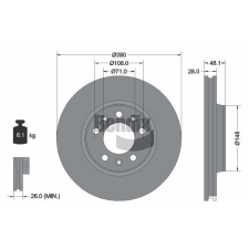 BENDIX Braking féktárcsa BENDIX Braking BDS1146 féktárcsa