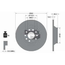 BENDIX Braking féktárcsa BENDIX Braking BDS1166 féktárcsa
