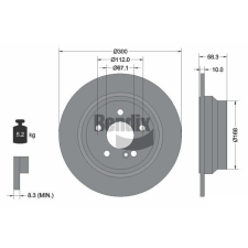 BENDIX Braking féktárcsa BENDIX Braking BDS1200 féktárcsa