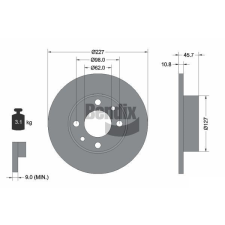 BENDIX Braking féktárcsa BENDIX Braking BDS1229 féktárcsa