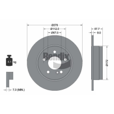 BENDIX Braking féktárcsa BENDIX Braking BDS1251 féktárcsa