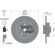 BENDIX Braking féktárcsa BENDIX Braking BDS1285 féktárcsa