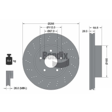 BENDIX Braking féktárcsa BENDIX Braking BDS1303HC féktárcsa