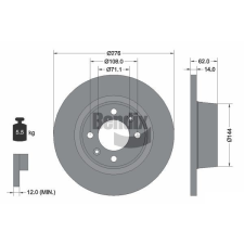 BENDIX Braking féktárcsa BENDIX Braking BDS1315 féktárcsa