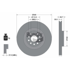 BENDIX Braking féktárcsa BENDIX Braking BDS1407HC autóalkatrész