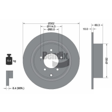 BENDIX Braking féktárcsa BENDIX Braking BDS1471 féktárcsa