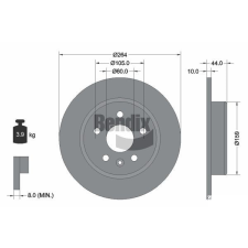 BENDIX Braking féktárcsa BENDIX Braking BDS1475 féktárcsa