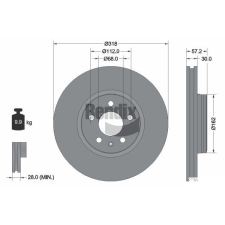 BENDIX Braking féktárcsa BENDIX Braking BDS1488HC féktárcsa
