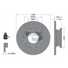 BENDIX Braking féktárcsa BENDIX Braking BDS1500 féktárcsa