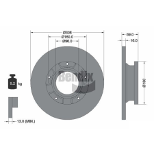 BENDIX Braking féktárcsa BENDIX Braking BDS1561 féktárcsa