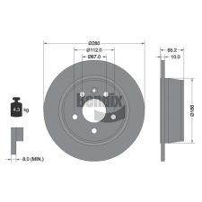 BENDIX Braking féktárcsa BENDIX Braking BDS1697 féktárcsa