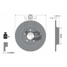 BENDIX Braking féktárcsa BENDIX Braking BDS1708 féktárcsa
