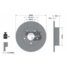 BENDIX Braking féktárcsa BENDIX Braking BDS1715 féktárcsa