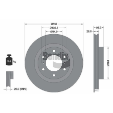 BENDIX Braking féktárcsa BENDIX Braking BDS1740 autóalkatrész