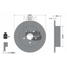 BENDIX Braking féktárcsa BENDIX Braking BDS1747 féktárcsa