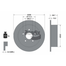 BENDIX Braking féktárcsa BENDIX Braking BDS1807 féktárcsa
