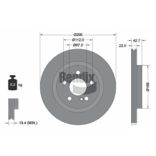 BENDIX Braking féktárcsa BENDIX Braking BDS1848 féktárcsa
