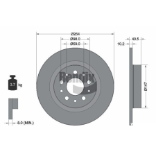 BENDIX Braking féktárcsa BENDIX Braking BDS1849 féktárcsa