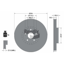 BENDIX Braking féktárcsa BENDIX Braking BDS1874R féktárcsa