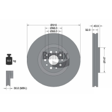 BENDIX Braking féktárcsa BENDIX Braking BDS1888 autóalkatrész