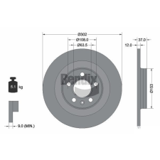 BENDIX Braking féktárcsa BENDIX Braking BDS2011 féktárcsa
