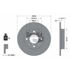 BENDIX Braking féktárcsa BENDIX Braking BDS2137 féktárcsa