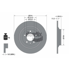 BENDIX Braking féktárcsa BENDIX Braking BDS2233 féktárcsa