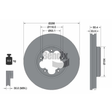 BENDIX Braking féktárcsa BENDIX Braking BDS2237 féktárcsa