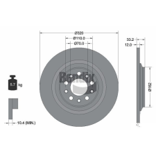 BENDIX Braking féktárcsa BENDIX Braking BDS2245 féktárcsa