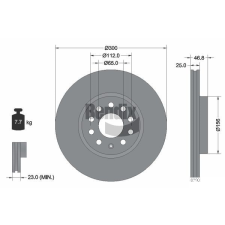 BENDIX Braking féktárcsa BENDIX Braking BDS2269 autóalkatrész