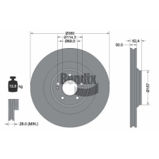 BENDIX Braking féktárcsa BENDIX Braking BDS2329HC féktárcsa