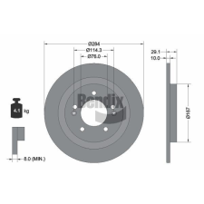 BENDIX Braking féktárcsa BENDIX Braking BDS2358 féktárcsa