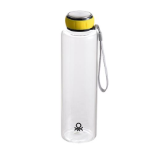 Benetton BE-0302 boroszilikát üveg palack sárga kupakkal 550ml (BE-0302) kulacs, kulacstartó