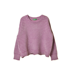 Benetton lila bársony lány pulóver – 100 cm