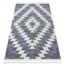 Berber Shaggy Szőnyeg - Gyémánt Kék/Szürke - 140x190 cm lakástextília